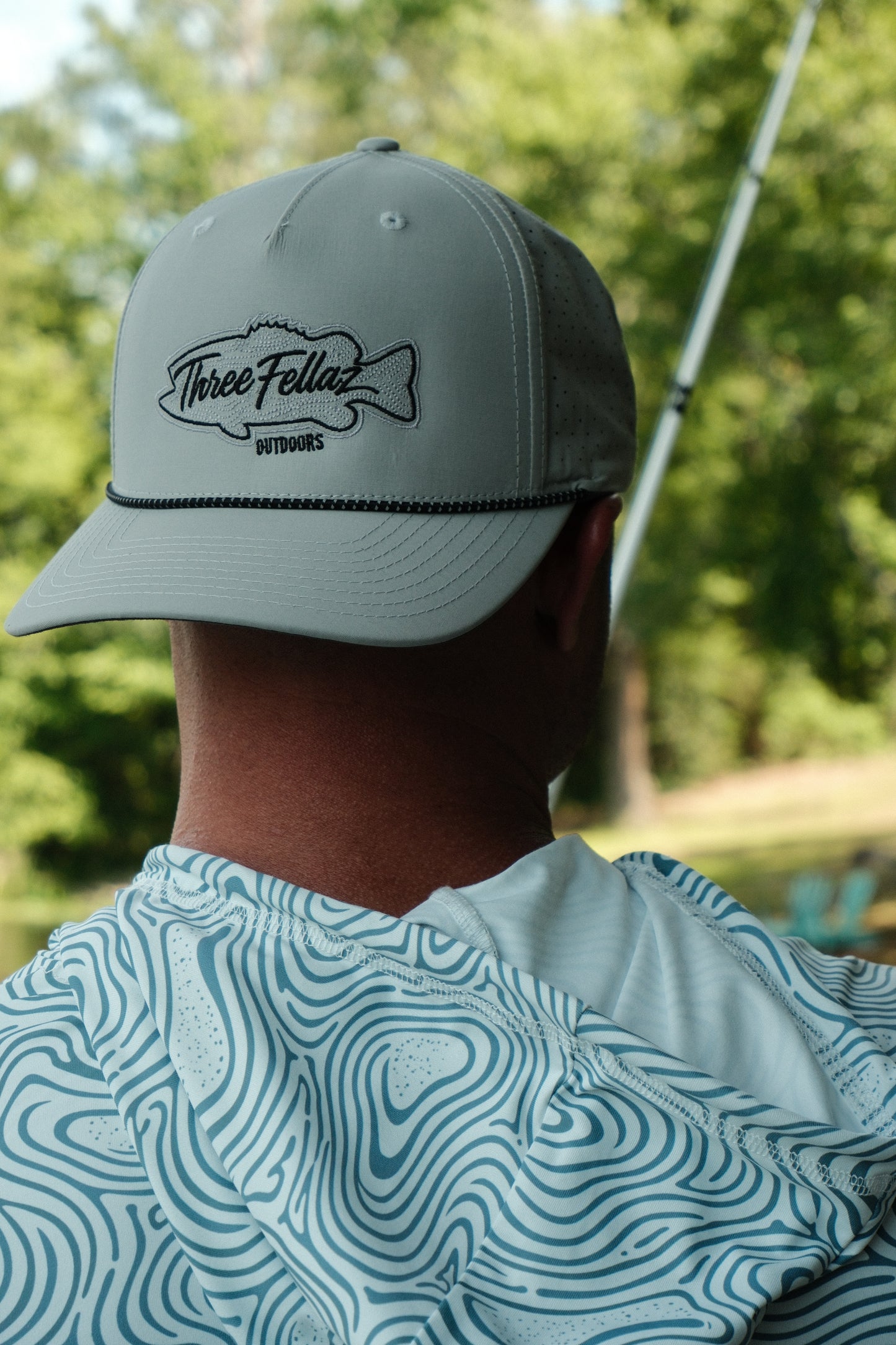 Contour Fish Hat- Silver