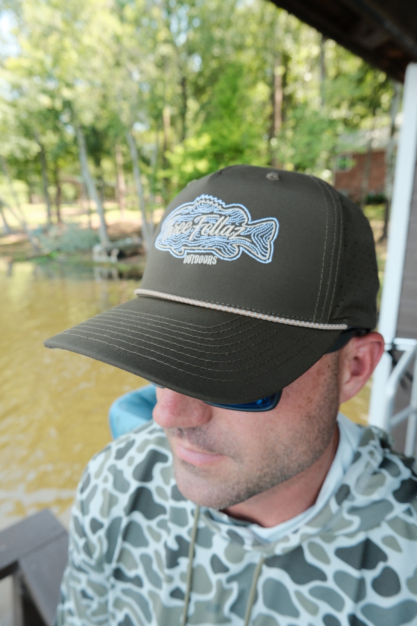 Contour Fish  Hat- Dark Tan