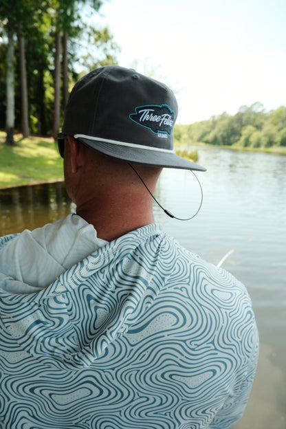 Contour Fish Hat - Charcoal