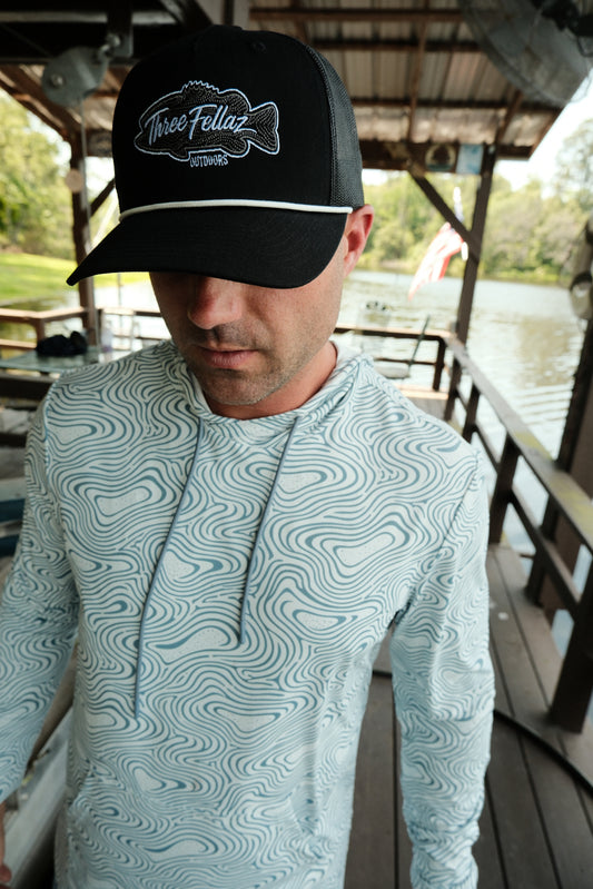Contour Fish Hat - Black
