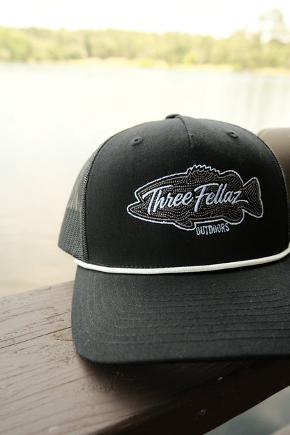 Contour Fish Hat - Black