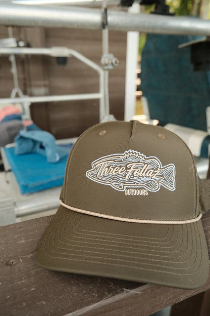 Contour Fish  Hat- Dark Tan