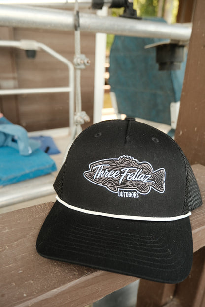 Contour Fish Hat - Black