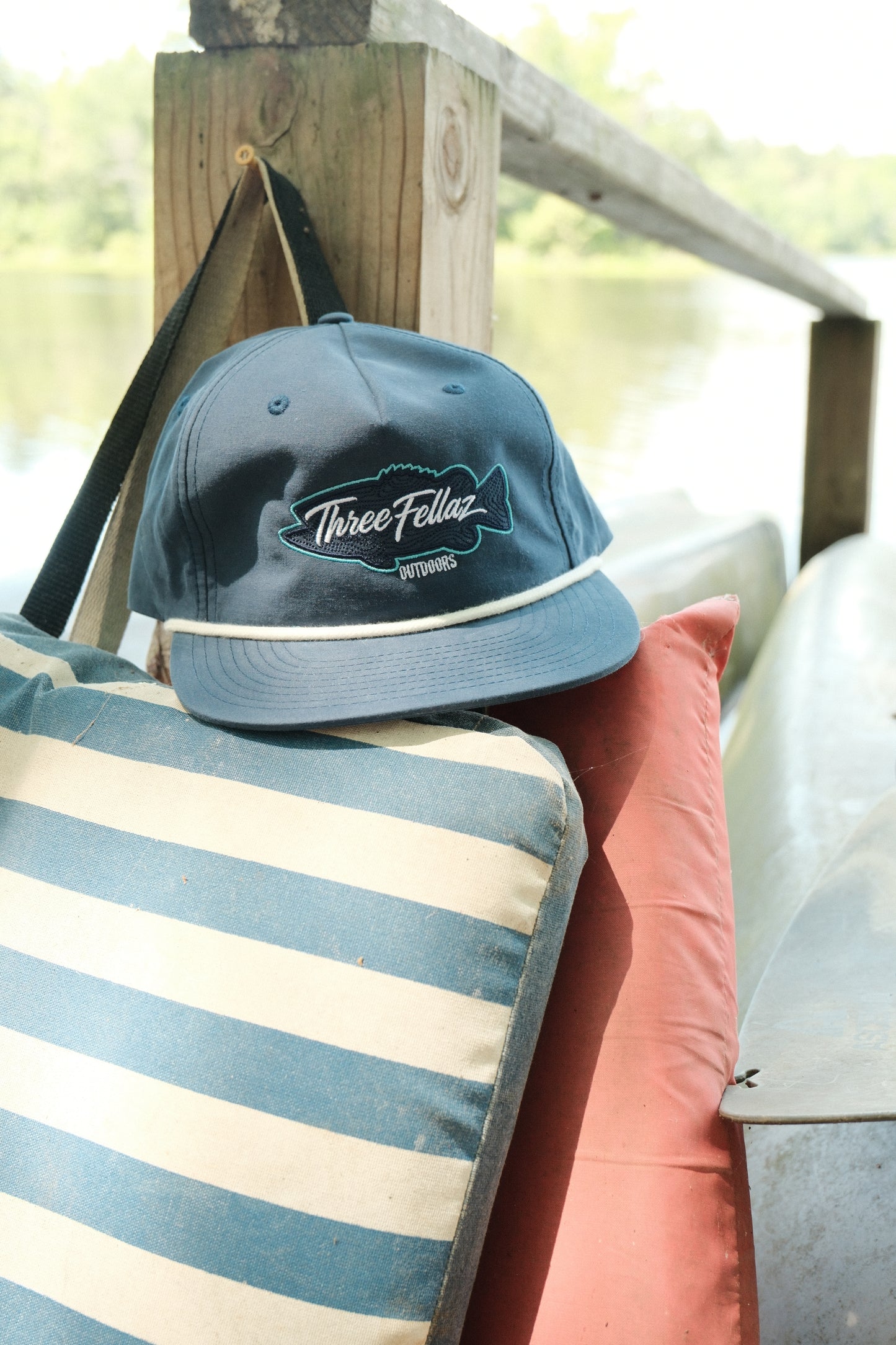 Contour Fish Hat - Blue