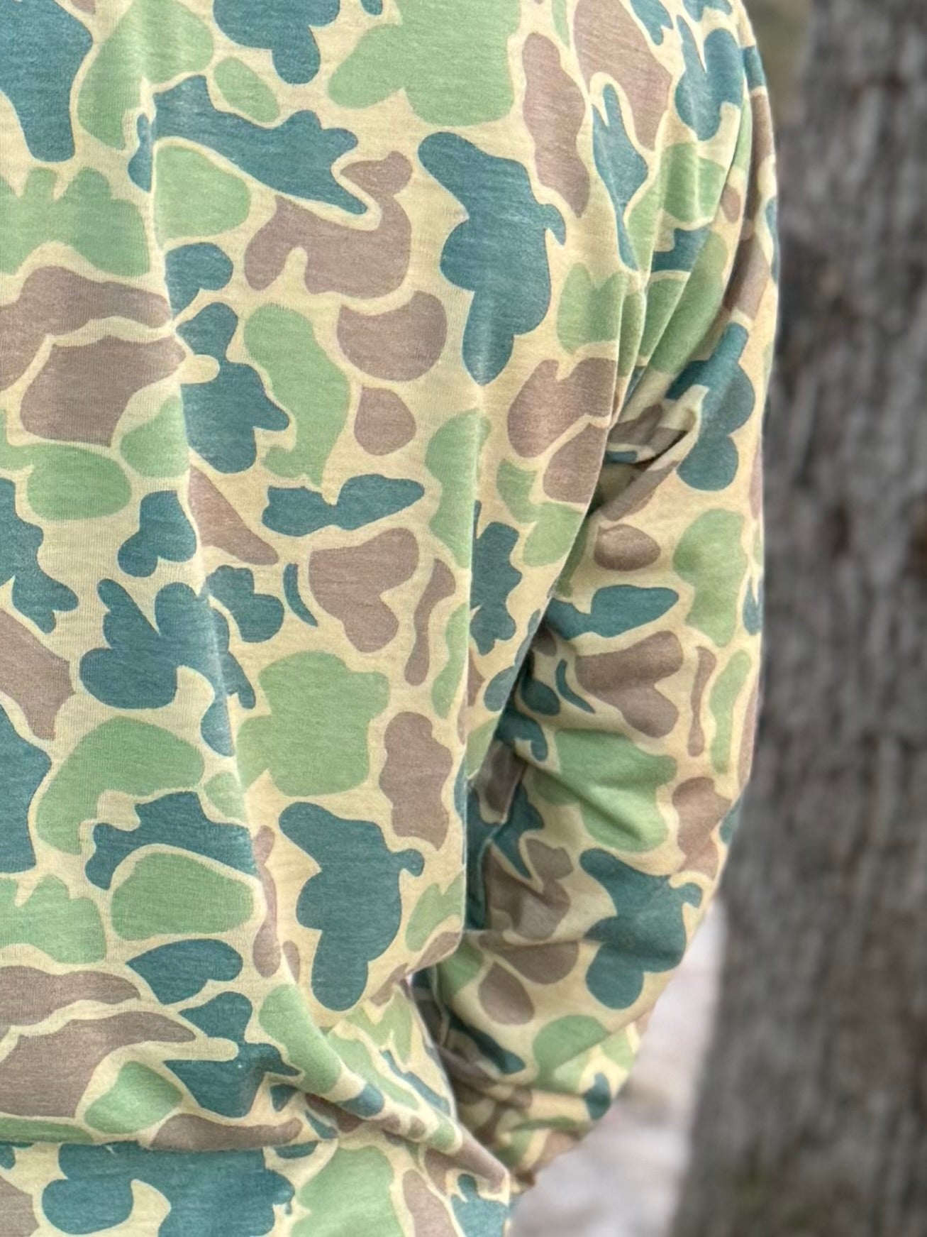 Youth Performance Tee- Blue and Green Camo